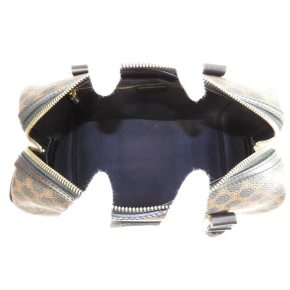 Celine Hardware Gold Leather Black Triomphe Speedy 25 Tote Bag Handbag - Picture 7 of 8